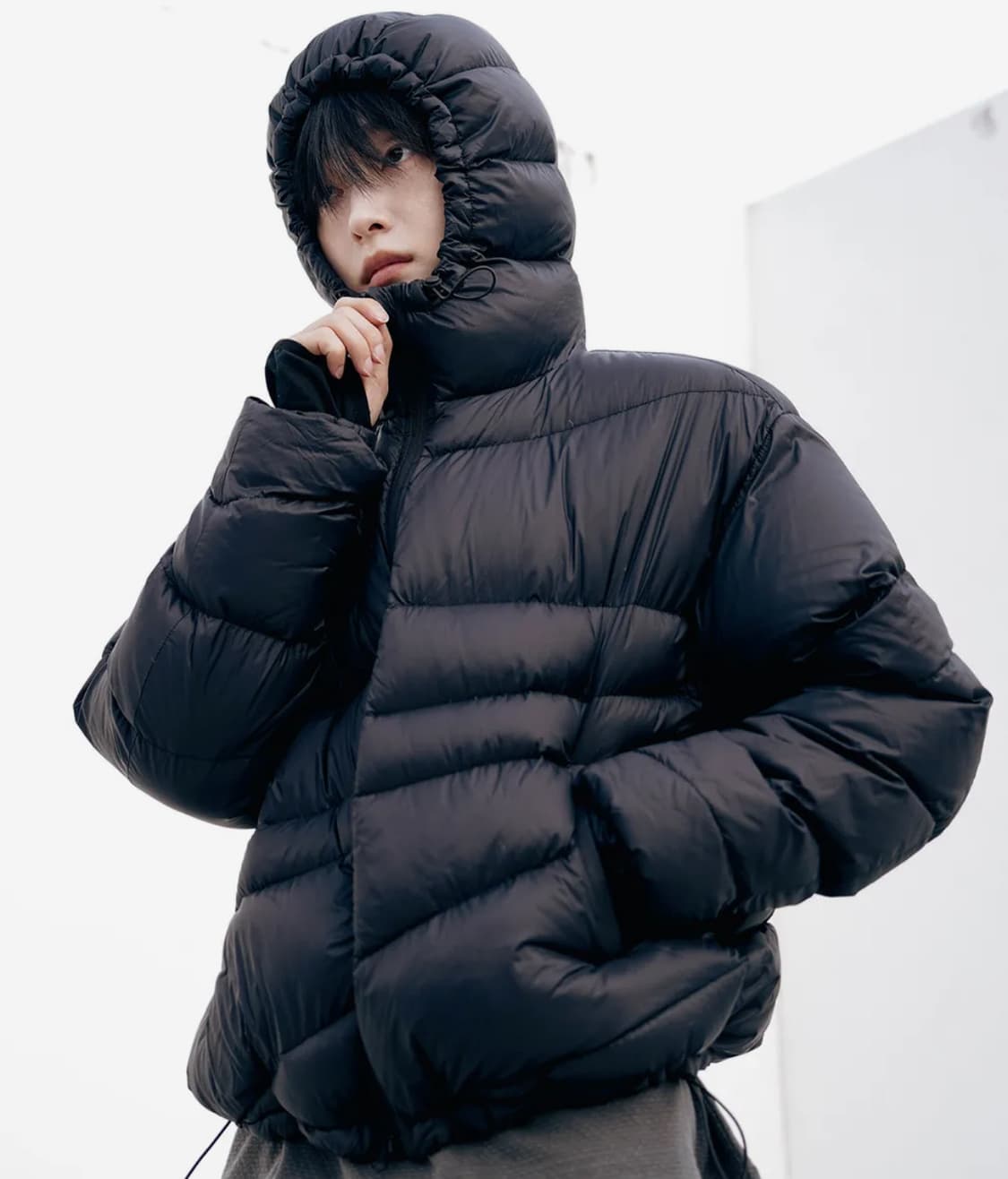 KOIN SEOUL X MIMTHE 다이애그널 라이닝 다운 점퍼_ 상품이미지2