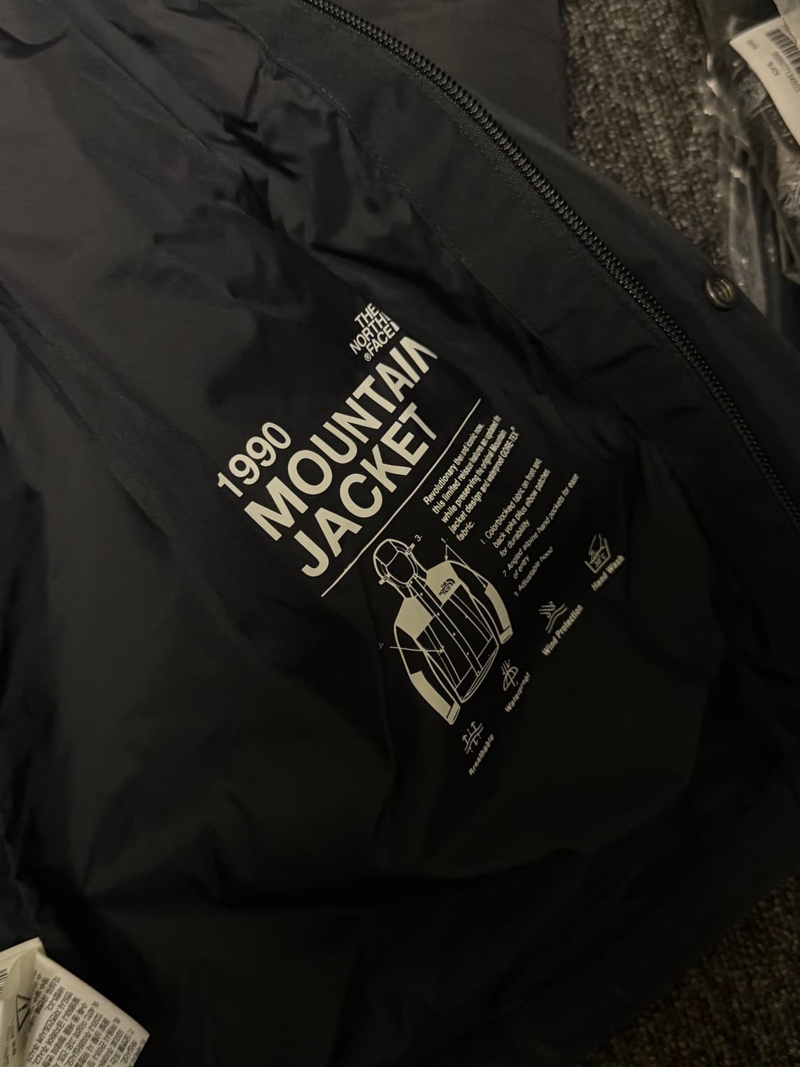 [L] 노스페이스 1990 고어텍스 마운틴 자켓 블랙 상품이미지4