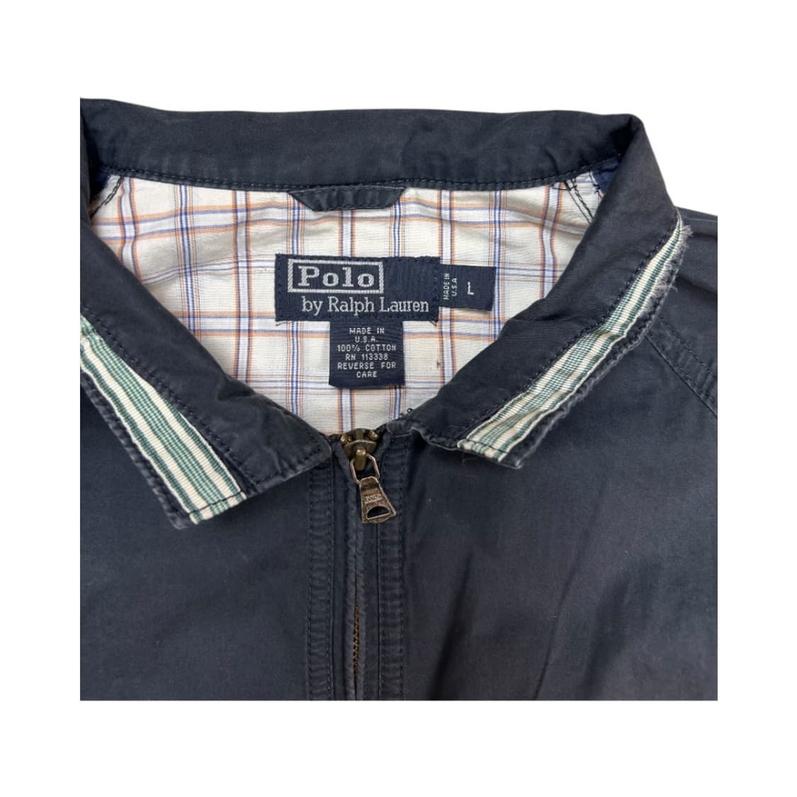 M-L) 폴로 랄프로렌 90s USA 클래식 코튼 집업 자켓 OJ-P-- 상품이미지5