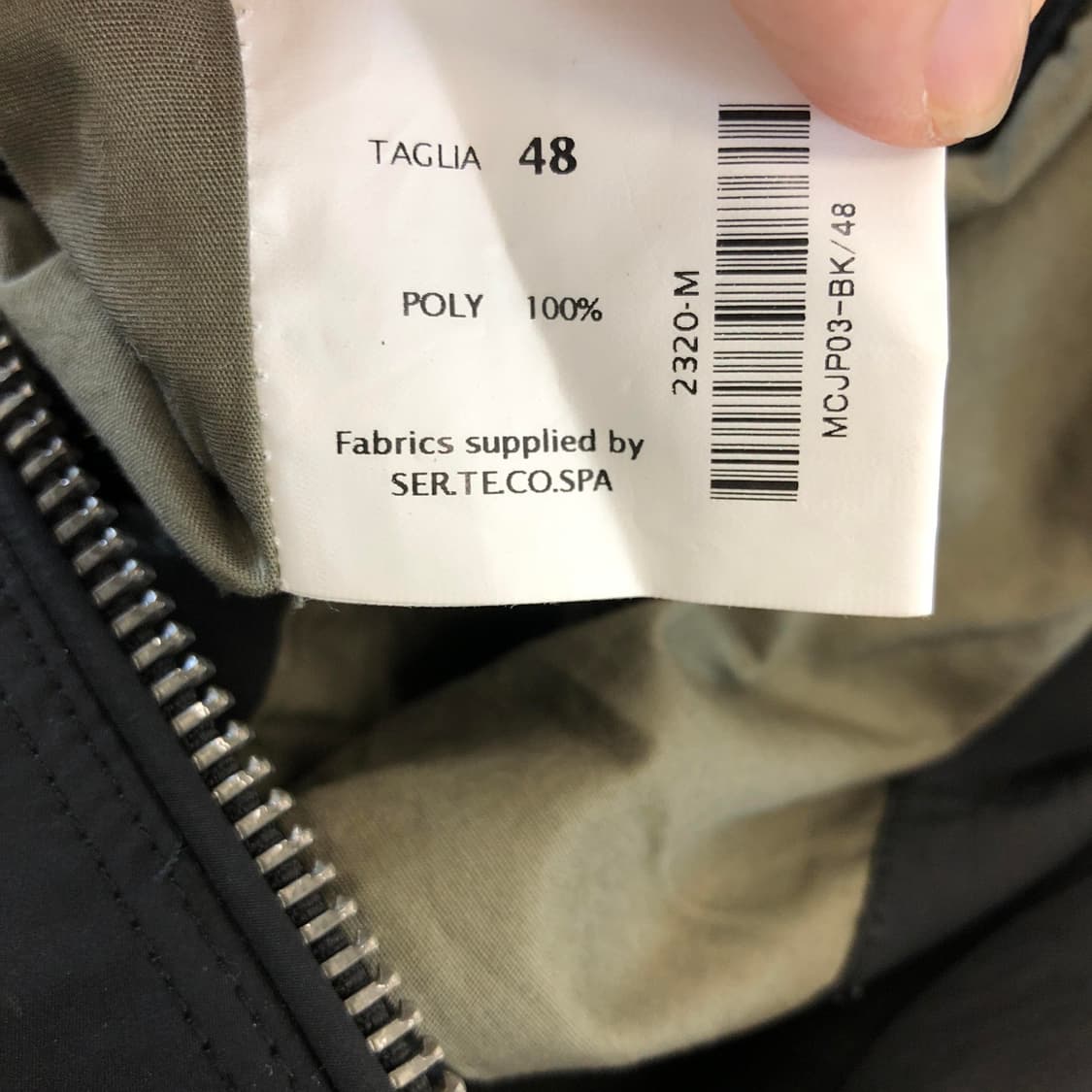 빠니깔레 이태리 우븐 후드자켓 48 블랙 상품이미지6