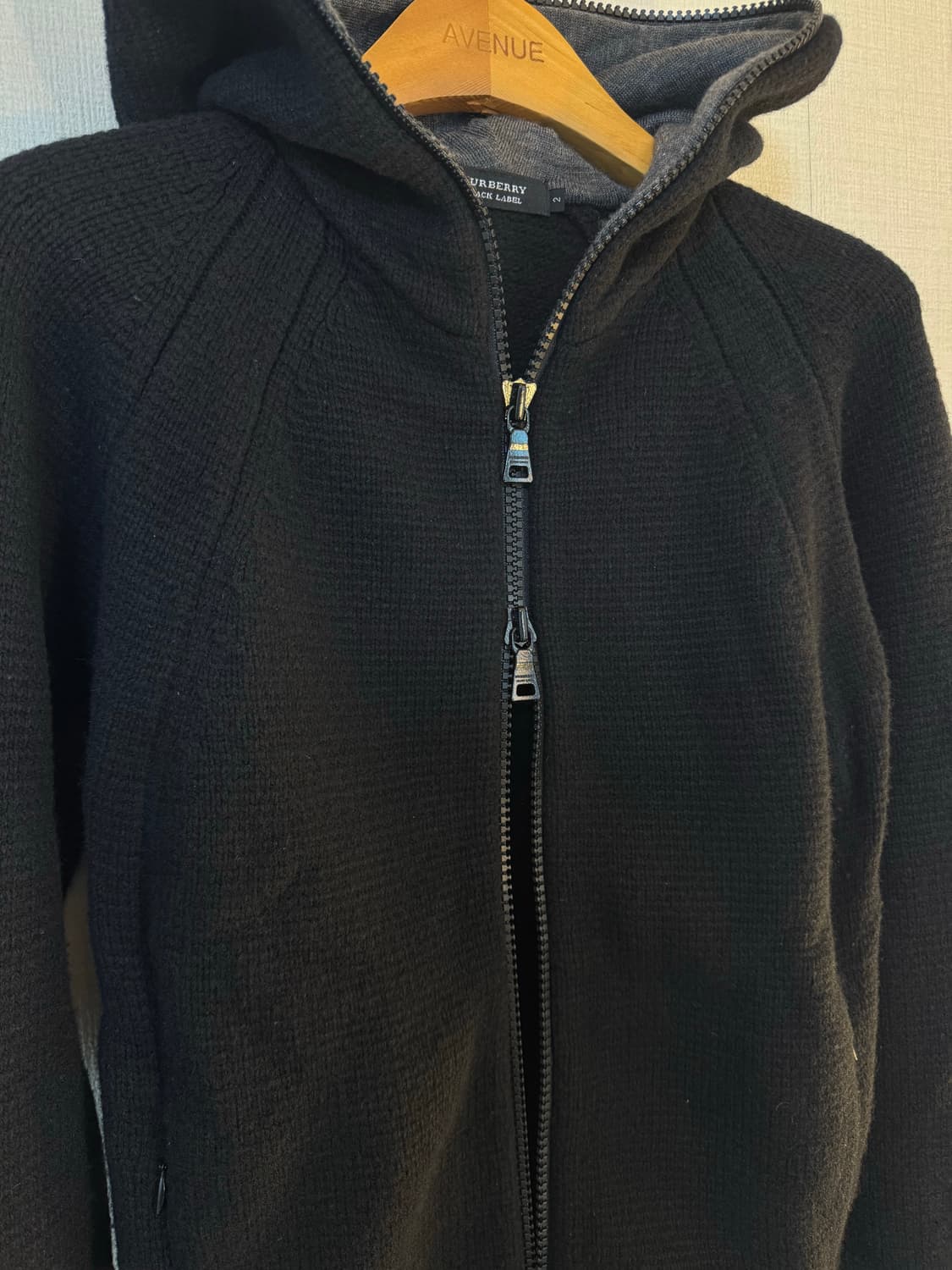 [2]버버리 블랙라벨 니트 후드 집업 상품이미지4