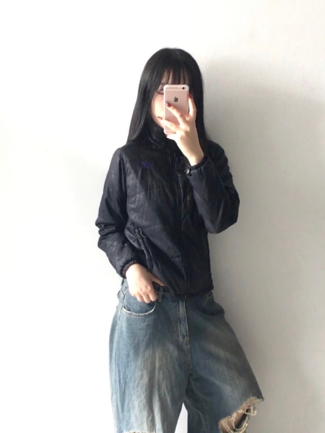 노스페이스 자수패턴 경량패딩 상품이미지2