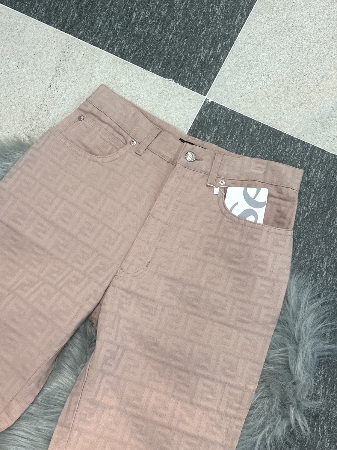 펜디 더스티핑크 주카 코튼 팬츠 상품이미지1