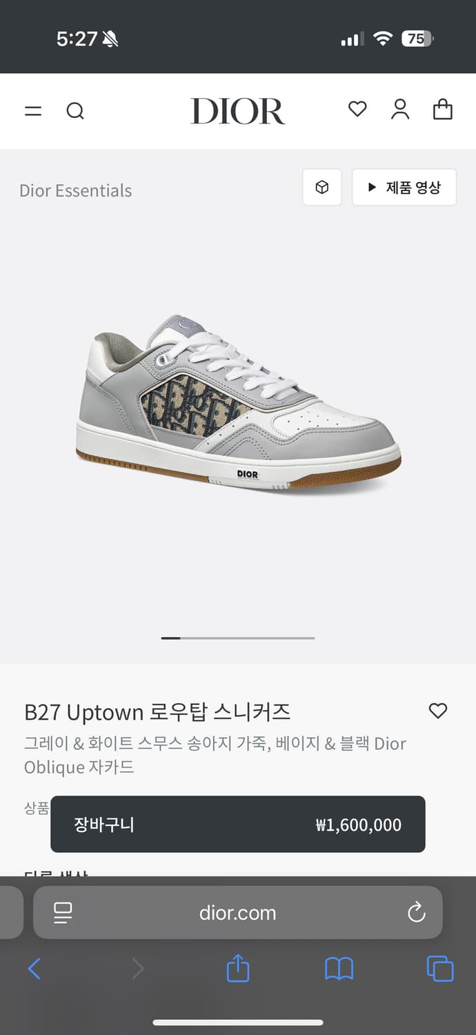 디올 오블리크 로우탑 스니커즈  상품이미지1