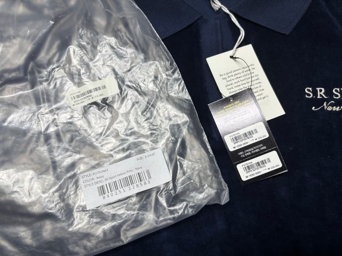 스포티앤리치 벨벳 네이비 새상품 상품이미지2