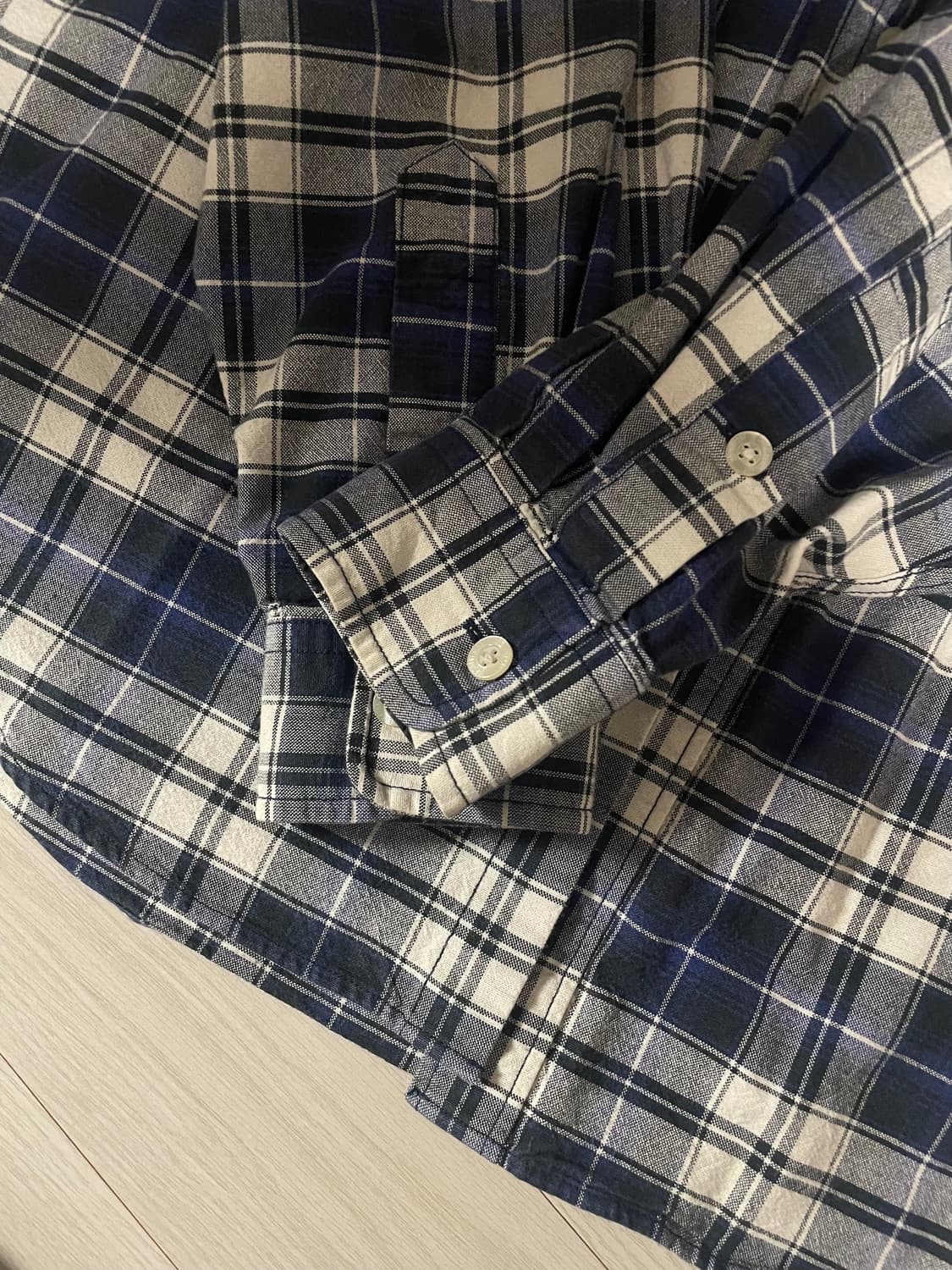 디스이즈네버댓 플란넬 셔츠 (네이비) M 상품이미지4