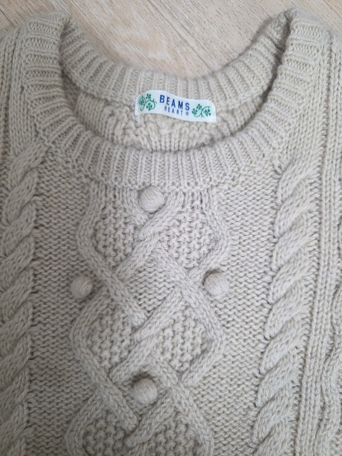 빔즈하트 라운드넥 케이블 니트 상품이미지2