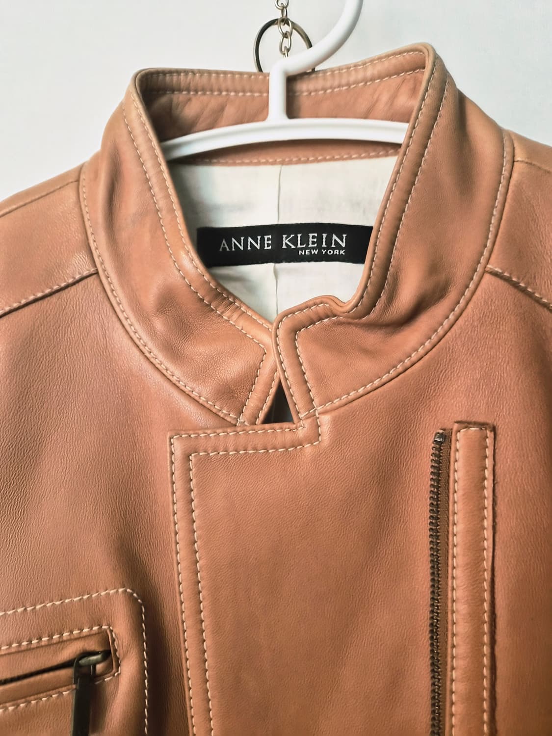 [ANNE KLEIN] 앤클라인 최고급 양가죽 스탠드카라 자켓 상품이미지2