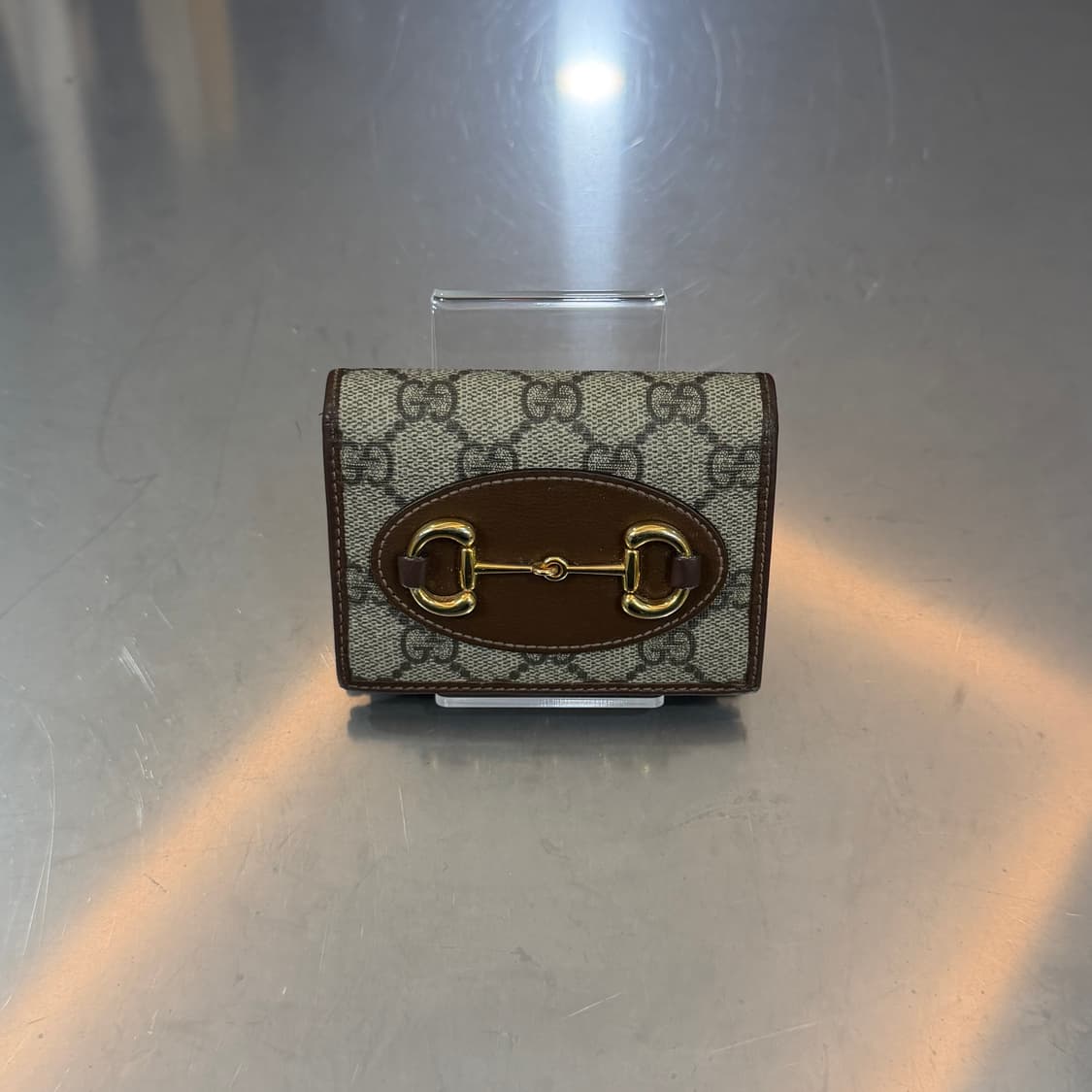 [리오브전포점] 구찌 홀스빗 1995 카드 케이스 지갑 브라운 상품이미지1