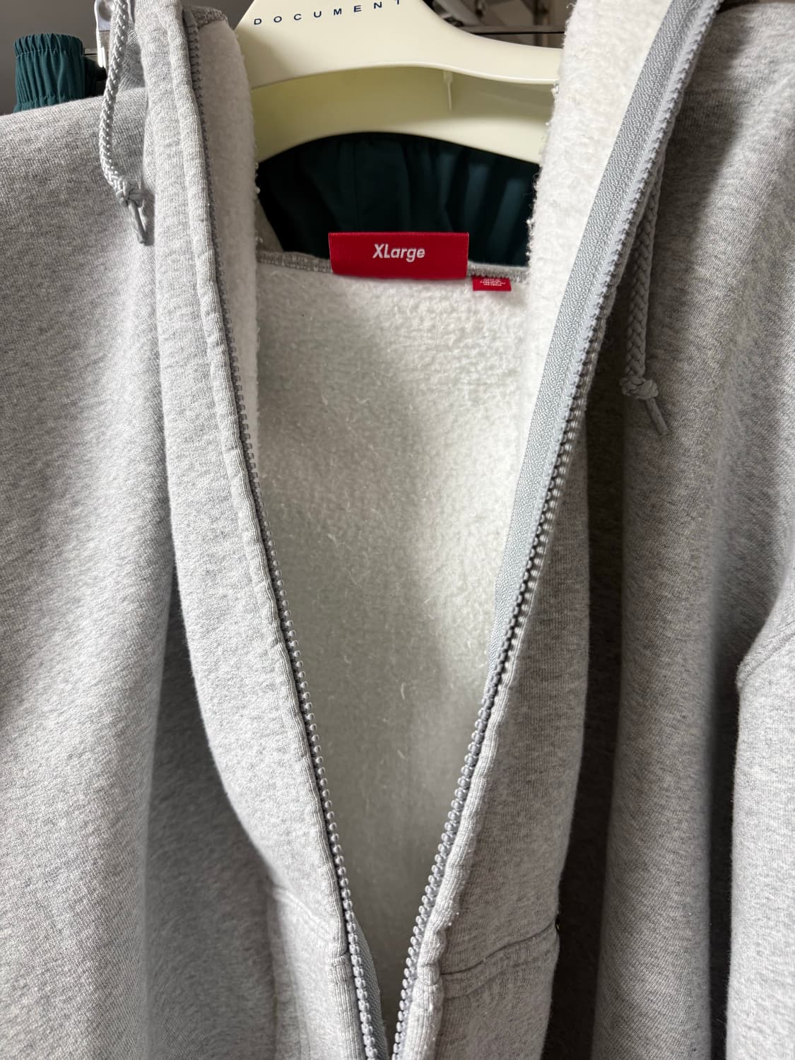 슈프림 그레이 집업후드 XL 새상품 상품이미지3