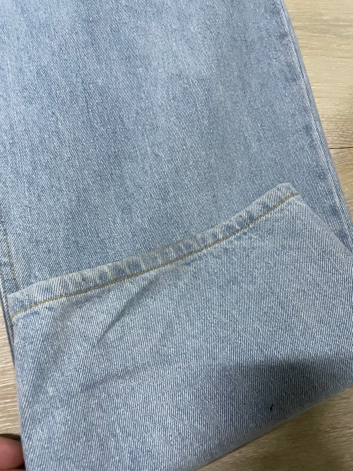 (L)비에스래빗 카펜터 루즈핏 데님 팬츠 라이트블루 상품이미지6