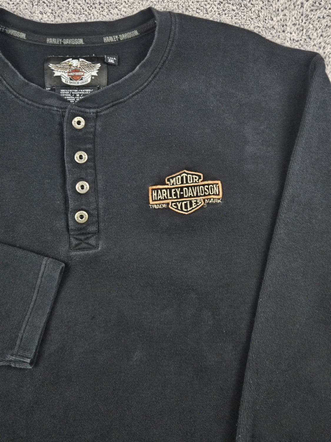 할리데이비슨 자수로고 헨리넥 롱슬리브 니트 ( 2XL ) / 10240 상품이미지6