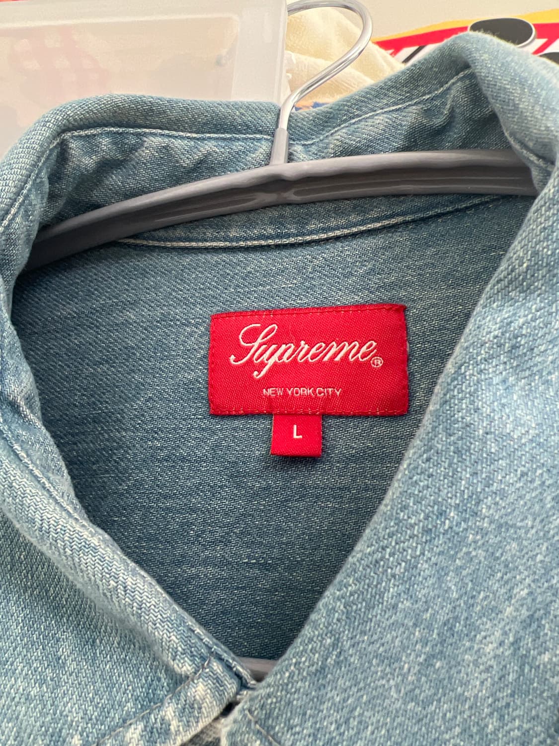 슈프림 데님 셔츠 자켓 L사이즈 상품이미지4
