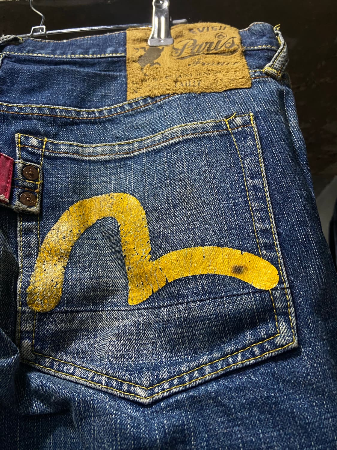 Evisu 에비수 시걸 프린팅 포인트 데님팬츠 상품이미지5