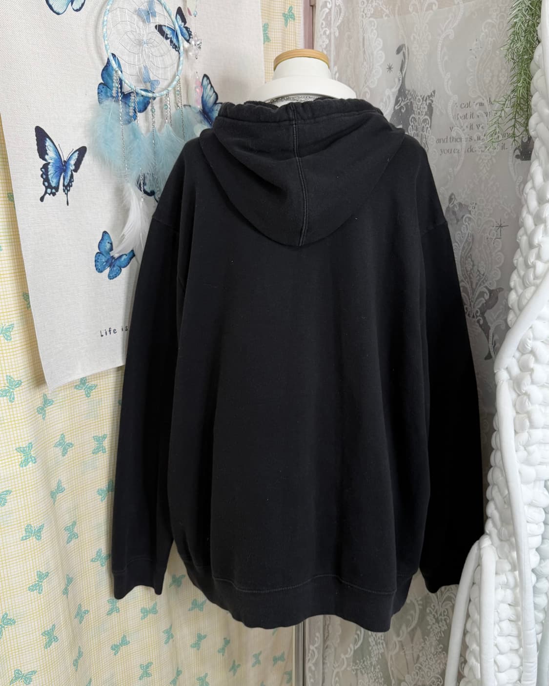 갭 블랙 오버핏 후드 티셔츠  상품이미지7