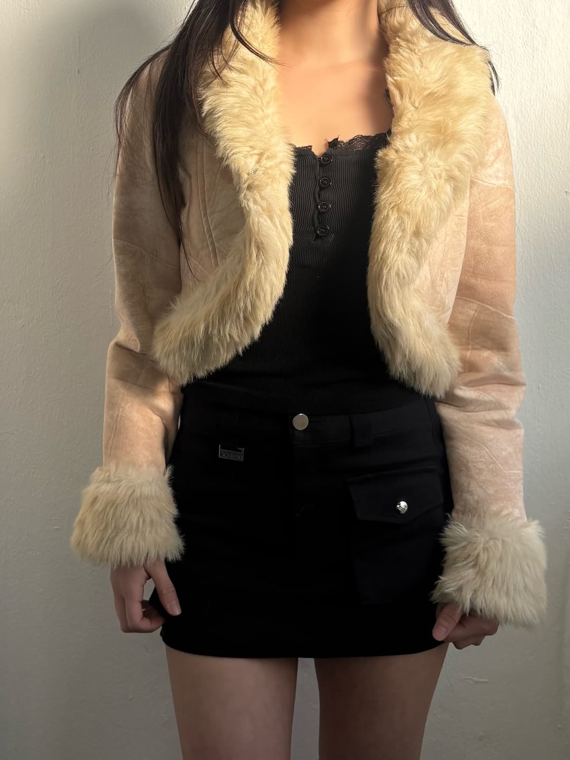 Crazy Angel Suede Fur Crop Jacket 상품이미지5