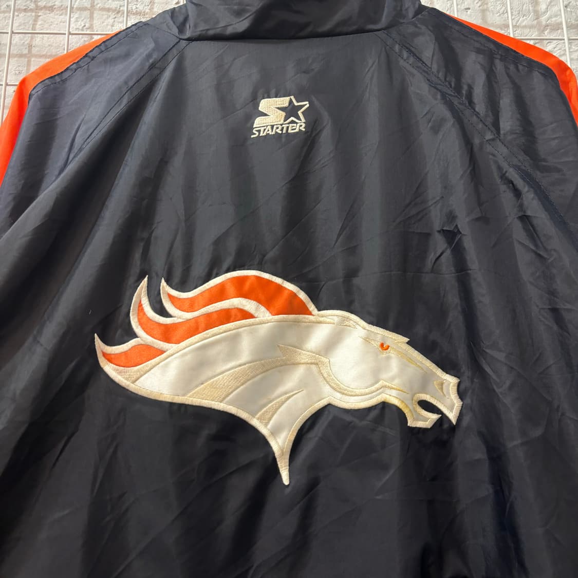NFL X 스타터 90s 올드스쿨 덴버 브롱코스 바람막이 XL 상품이미지4