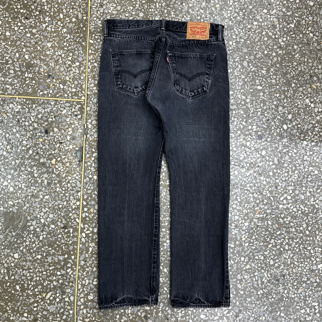 리바이스 501 블랙 진 데님 팬츠 34 상품이미지2