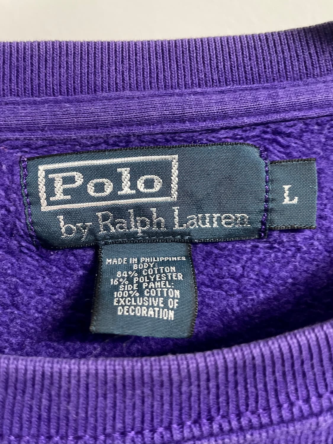 폴로 랄프로렌 딥퍼플 헤비스웨트 맨투맨 (on.511) 상품이미지4