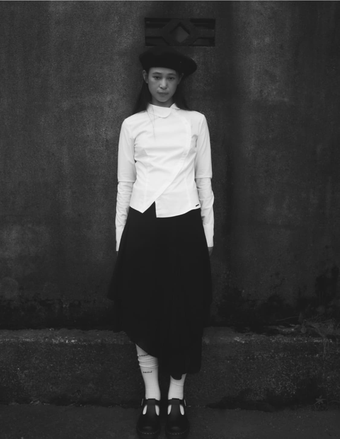 미세키서울 셔츠 Oblique button shirts WHITE 상품이미지2