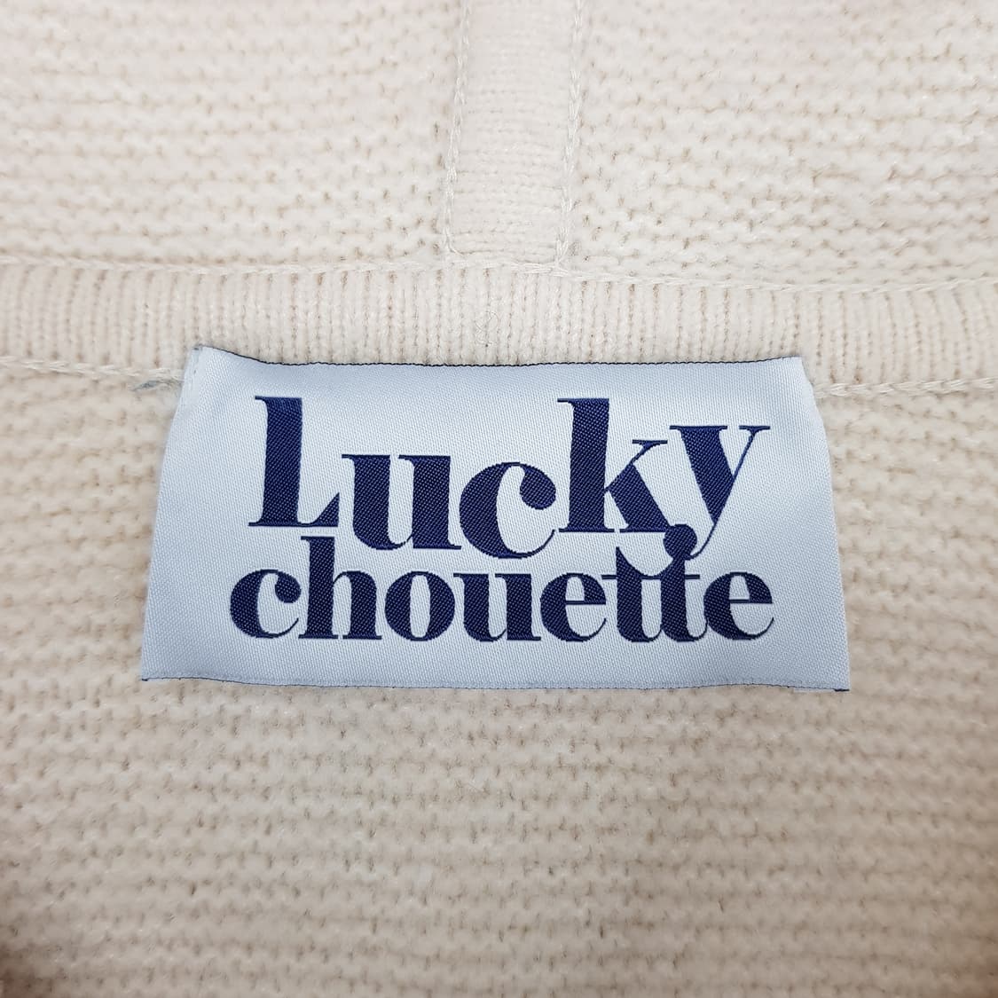 럭키슈에뜨 2020 배색 포인트 후드 니트 집업 F사이즈 상품이미지6