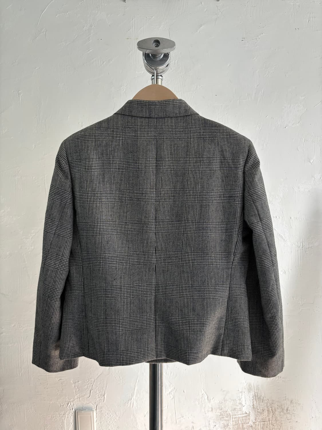 Burberry 버버리 그레이 컬러 체크 더블 블레이저 자켓 상품이미지4