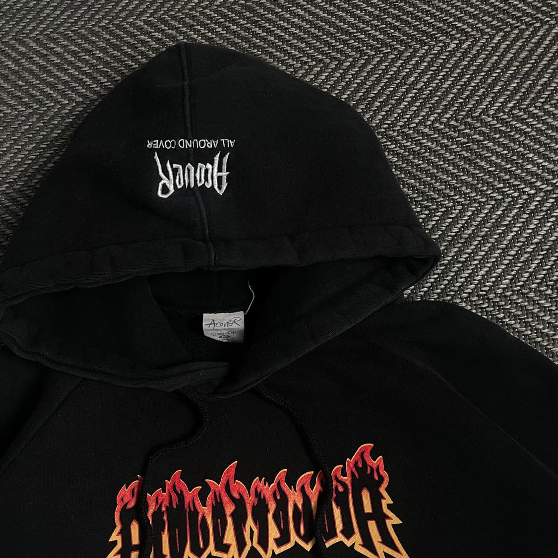 ACOVER 번 빅로고 박시핏 후드 티셔츠 y 4824 상품이미지5