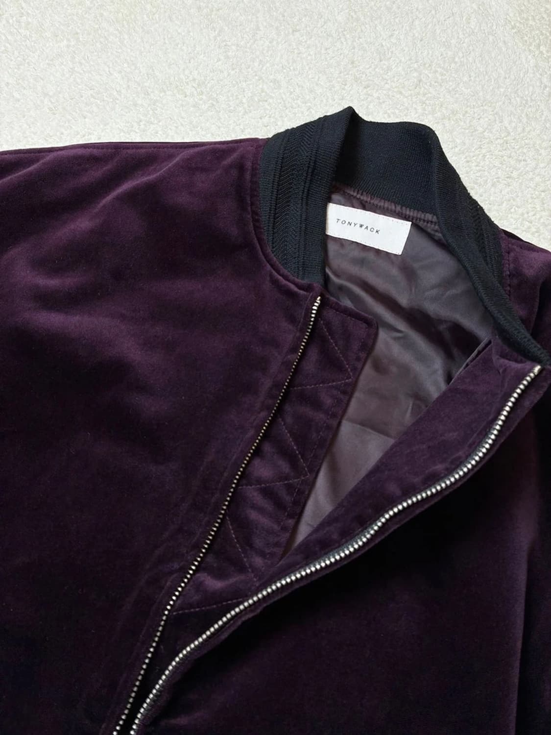 토니웩 16FW 등판 자수 벨루어 블루종 자켓 PN6379 상품이미지8