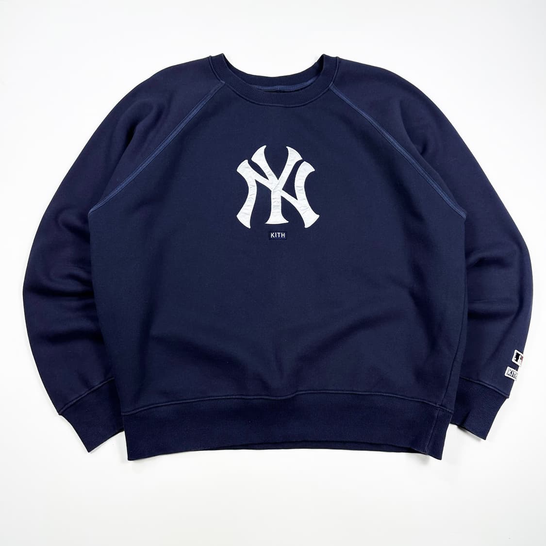 kith x MLB 뉴욕양키스 박시핏 맨투맨 네이비 XL 상품이미지1