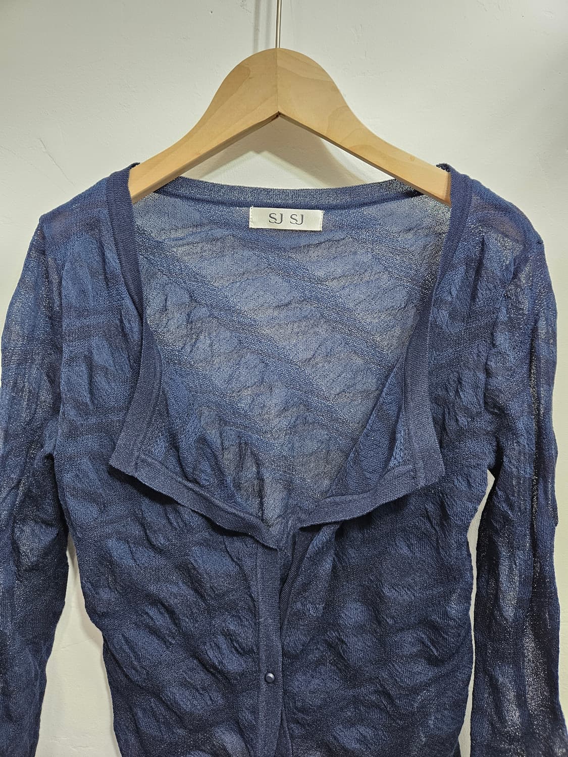 SJSJ 시스루 네이비 가디건 90 상품이미지2
