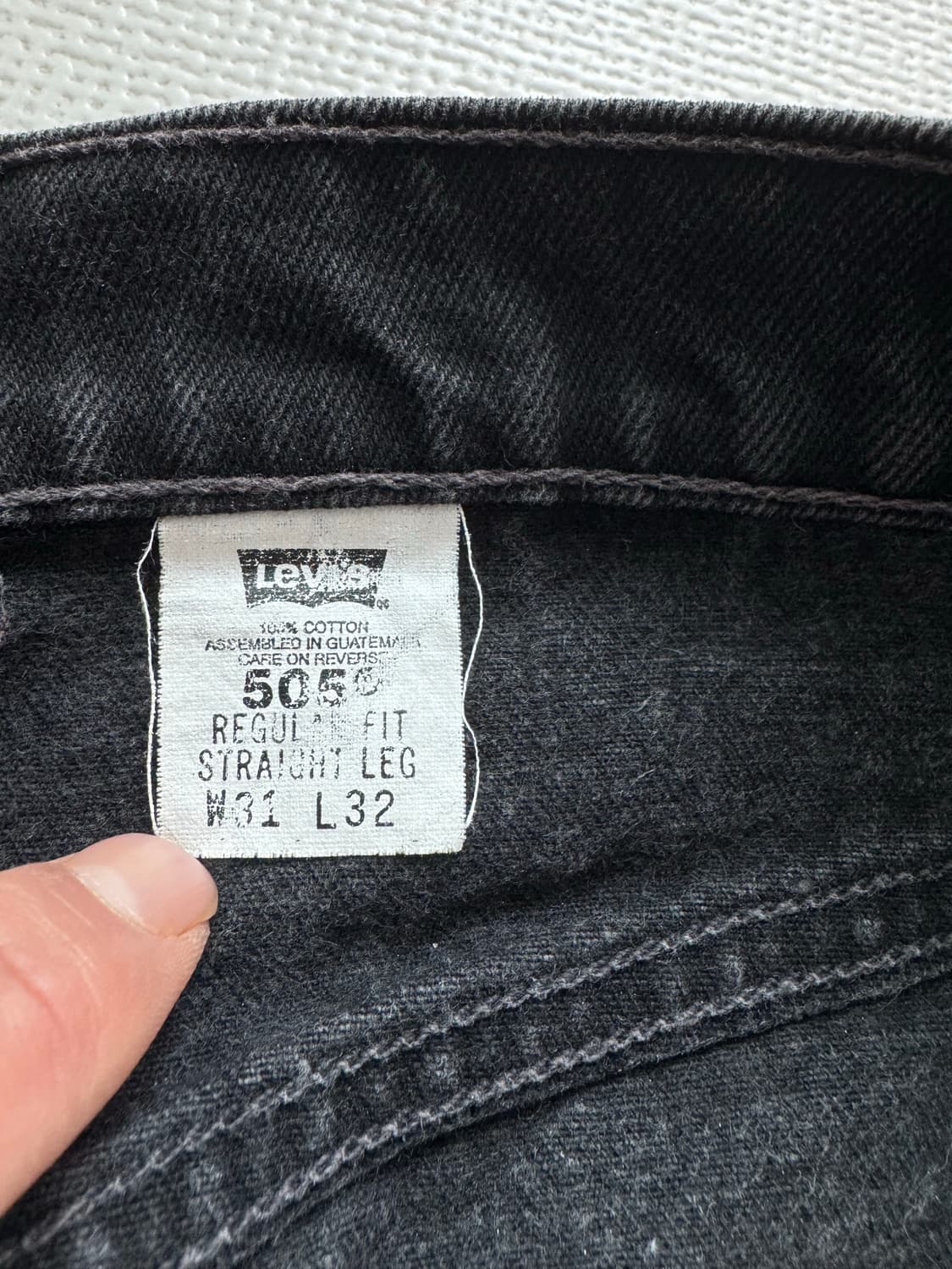 90’s 리바이스 505 흑청 데님 팬츠   상품이미지7