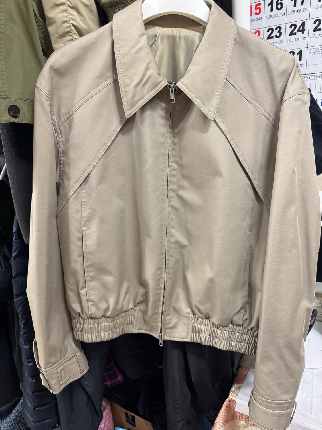 엘무드 햄튼 치노 블루종 자켓 베이지 상품이미지1