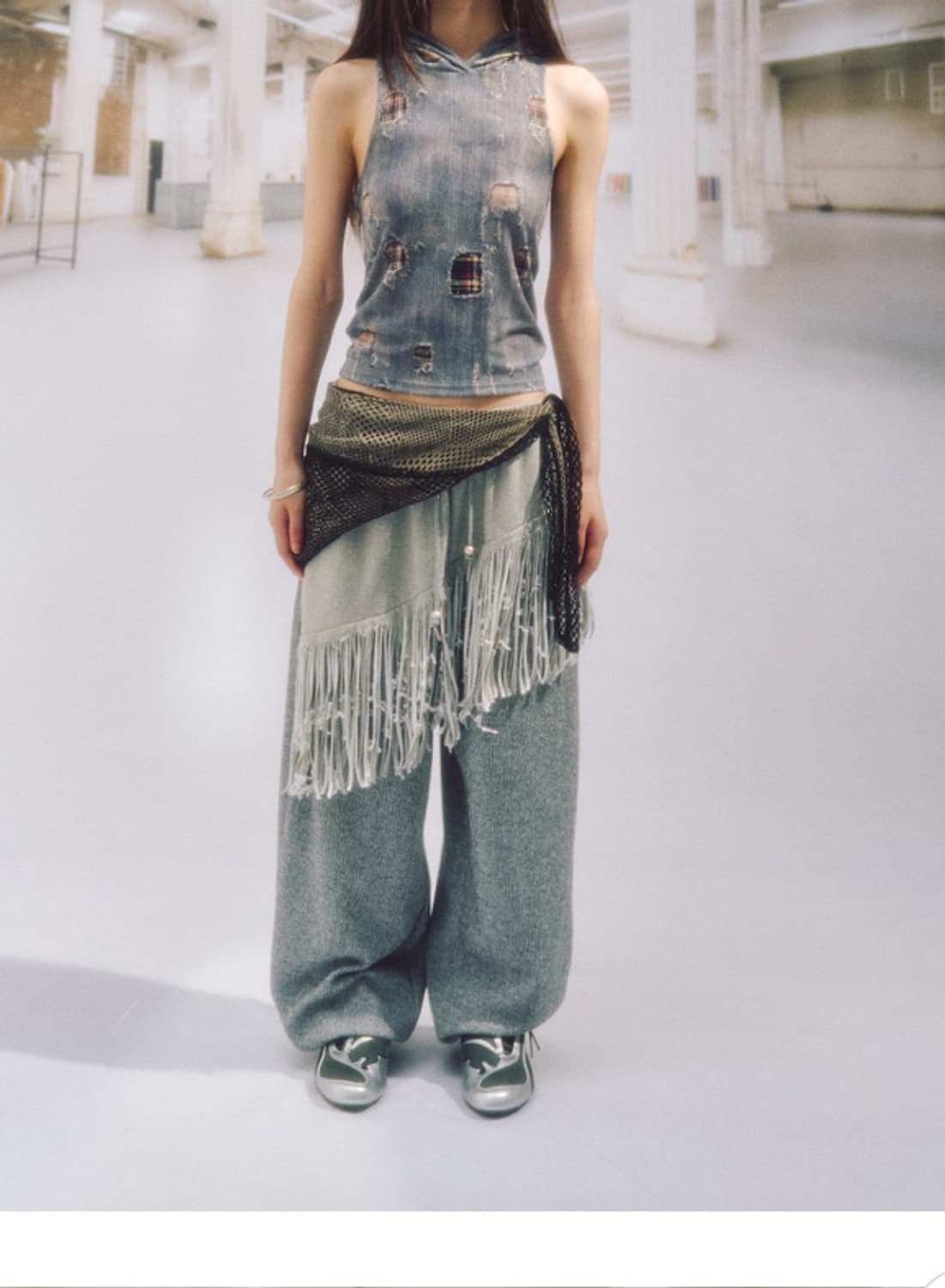 Somsoc 솜속 ) PHAZE PRINGE PANTS_M.GREY  상품이미지2