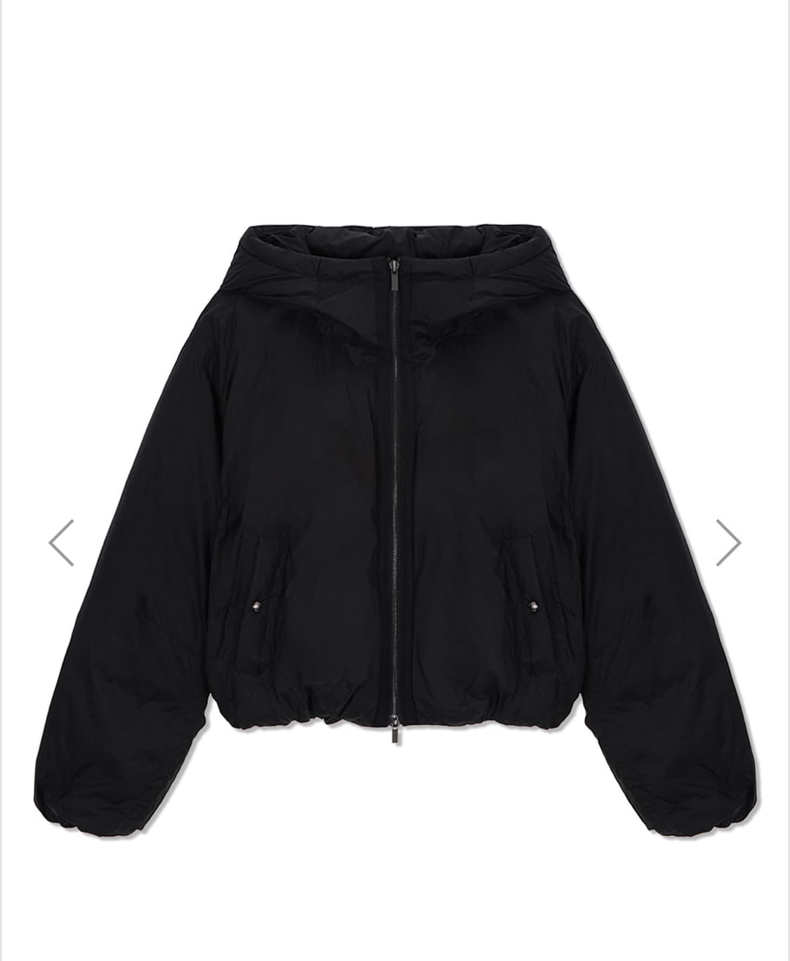마뗑킴 BACK LOGO HOODY SHORT DOWN JUMPER  상품이미지2