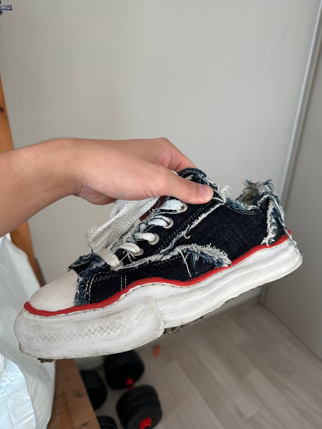 미하라 야스히로 x 나이젤 카본 로우 컷 스니커즈 원 워시 42/새상품  상품이미지4