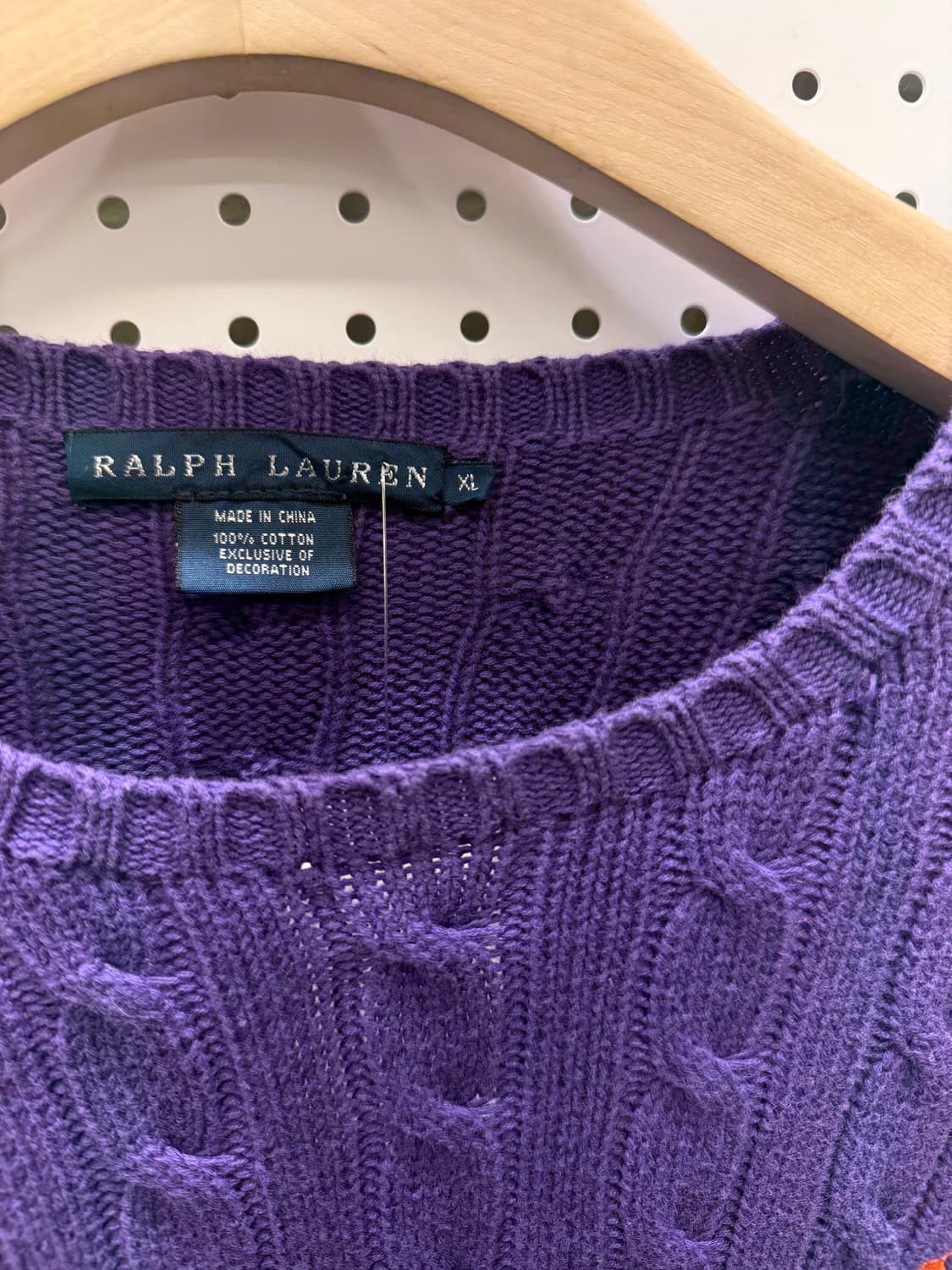 폴로 랄프로렌 케이블 퍼플 포니 니트 U338 상품이미지4