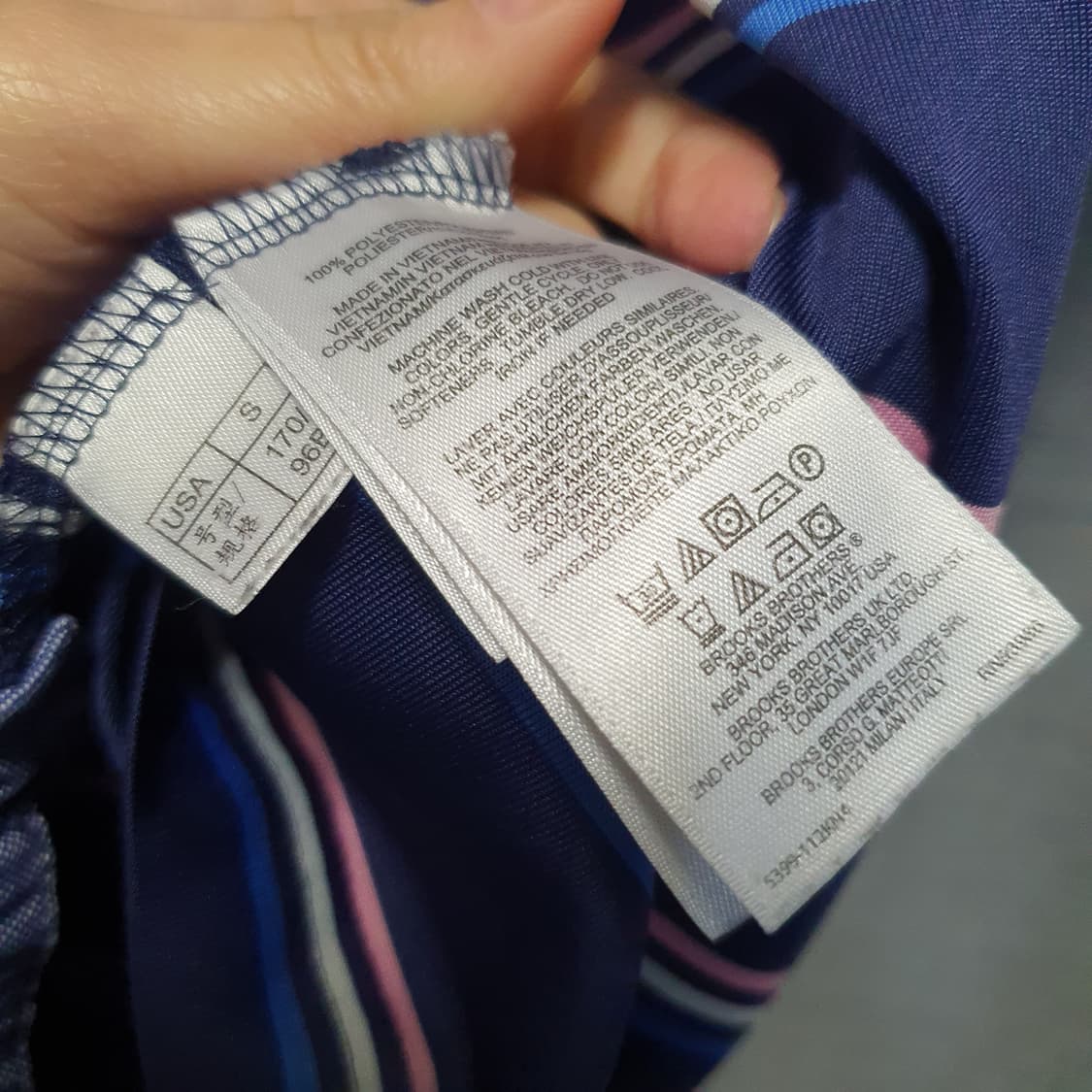 브룩스 브라더스 스트라이프 기능성 반팔 폴로티  상품이미지6