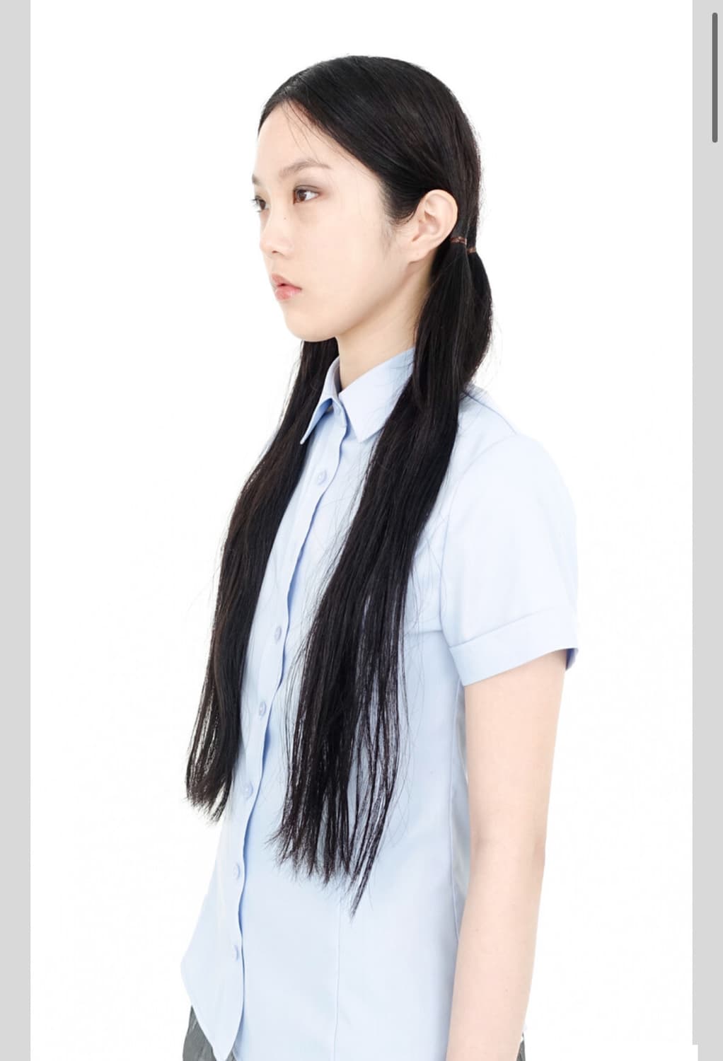 샵페어리 클래식 반팔 셔츠 스카이블루 classic half blouse 상품이미지1