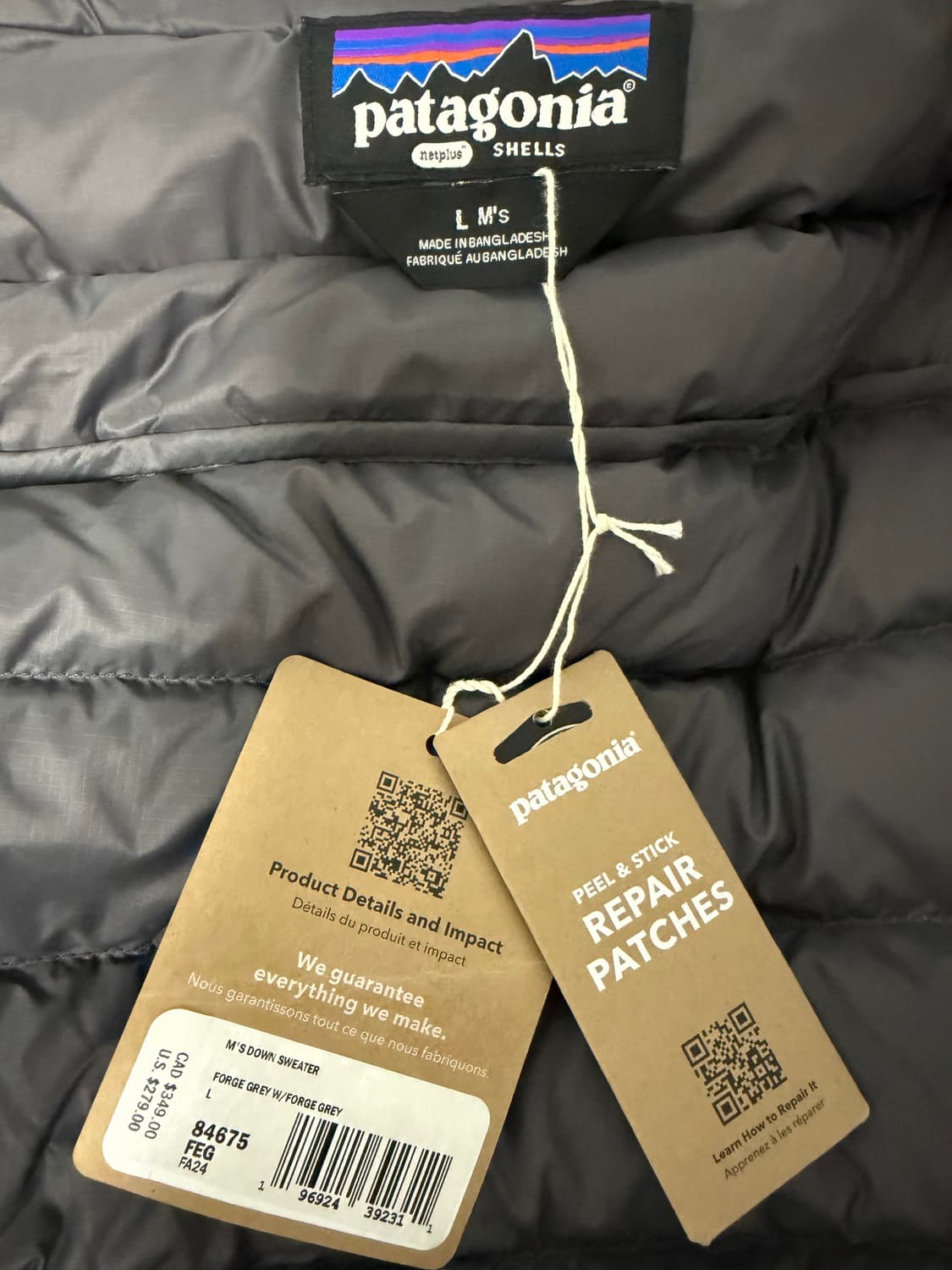 [L] 파타고니아 다운스웨터 포지 그레이 상품이미지4