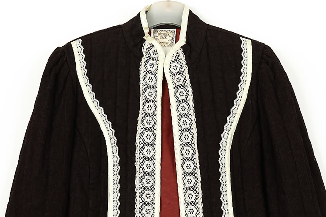 70's GUNNIE SAX 코듀로이 퀼팅 거니섹투피스 미국빈티지드레스 상품이미지4