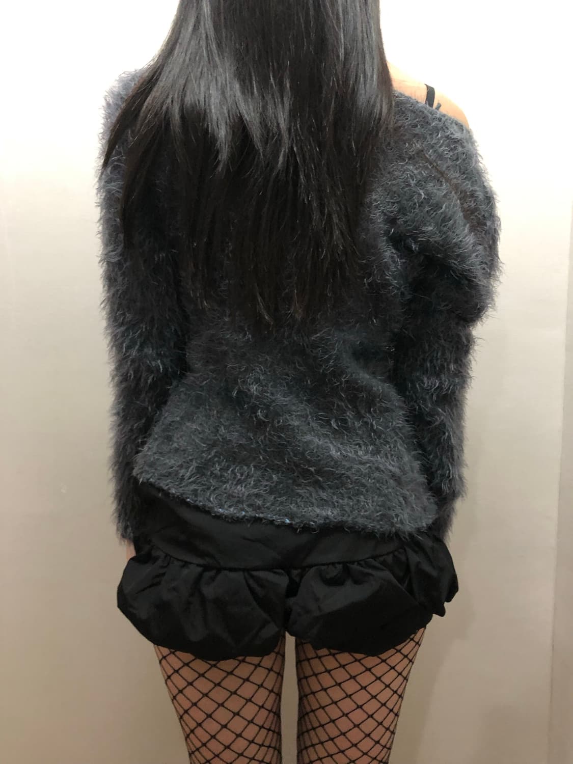 빈티지 챠콜 래오파드 앙고라 니트 상품이미지6