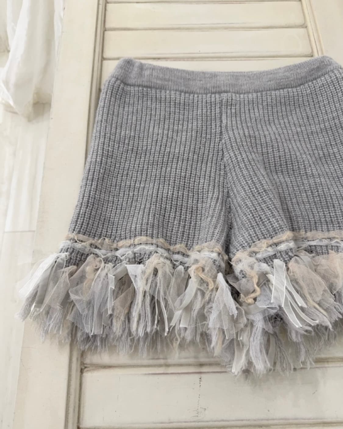 Light gray knit short pants 상품이미지2