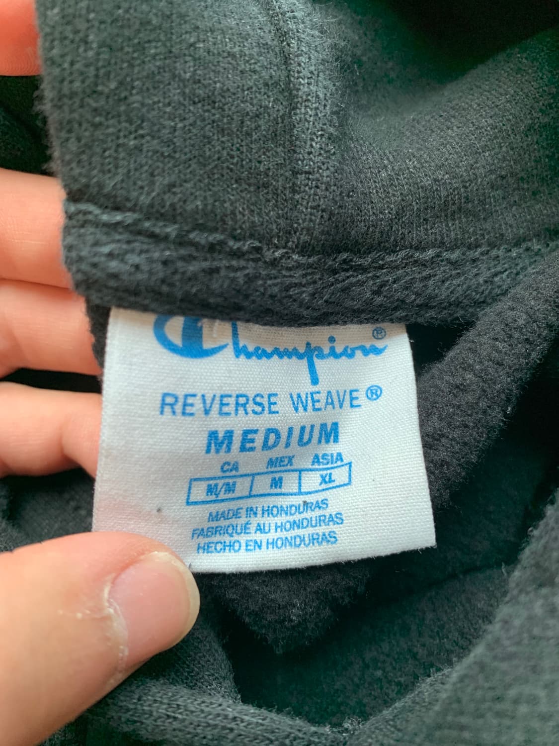 챔피온 리버스 위브 블랙 후드티 M 상품이미지3