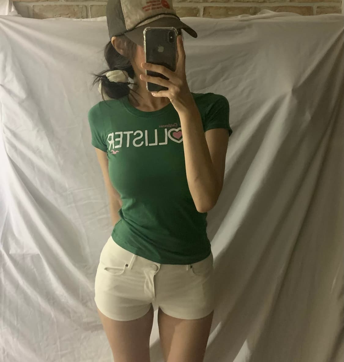 홀리스터 반팔티, S,그린,딱붙 상품이미지2