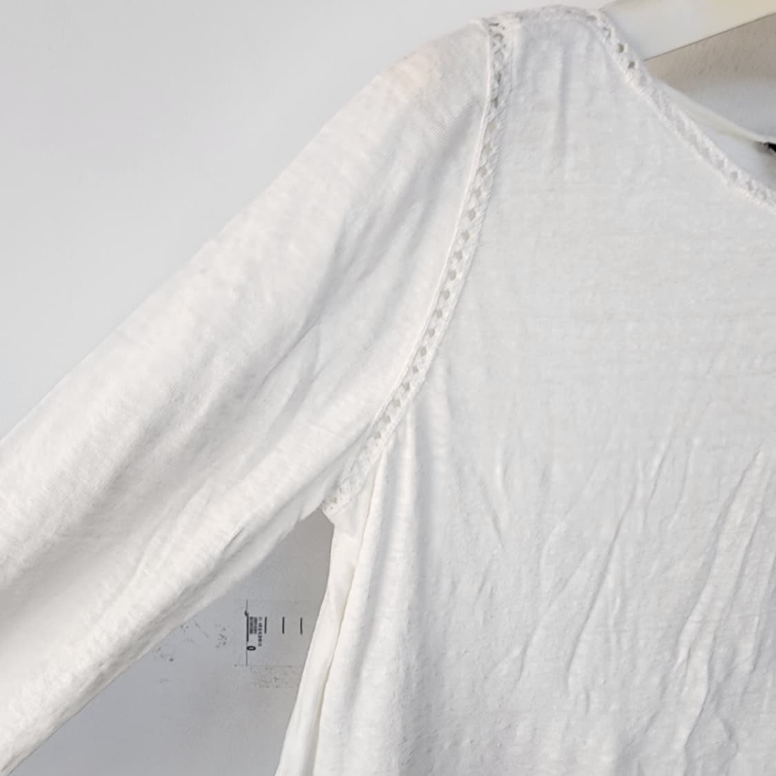 마시모두띠 화이트 린넨 긴팔 티셔츠 상품이미지3