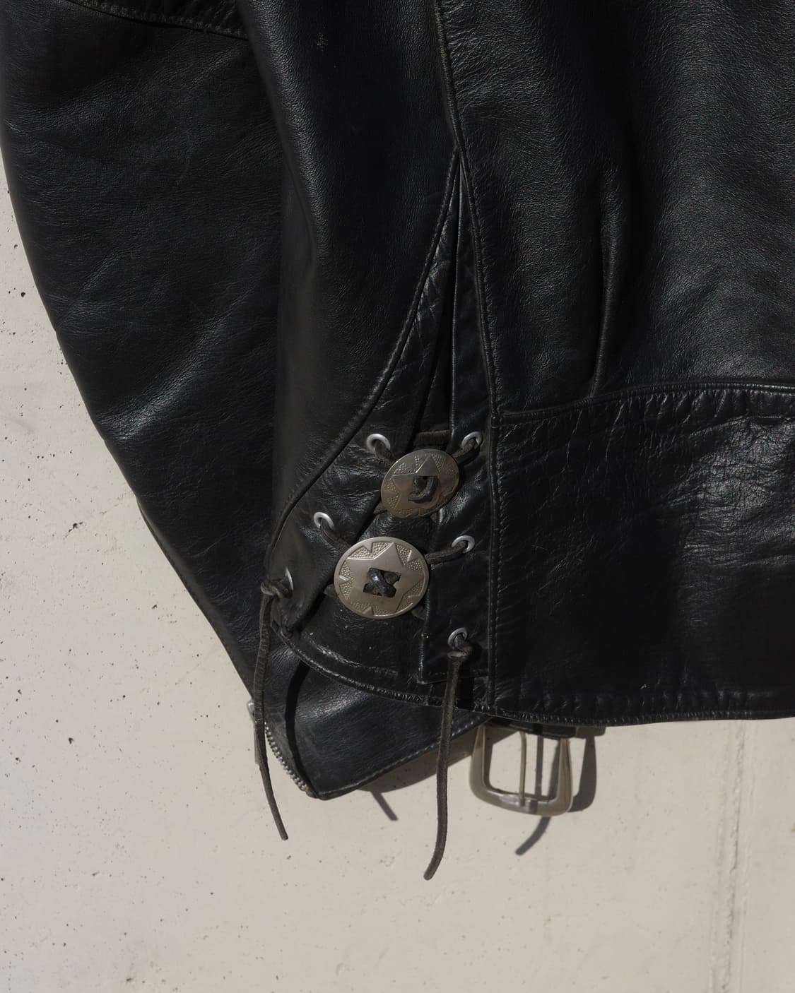 80s Harley Davidson 모터사이클 레더 자켓 상품이미지6