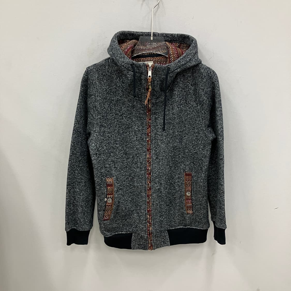 빈티지 히피 그레이 보카시 후드 집업 상품이미지1