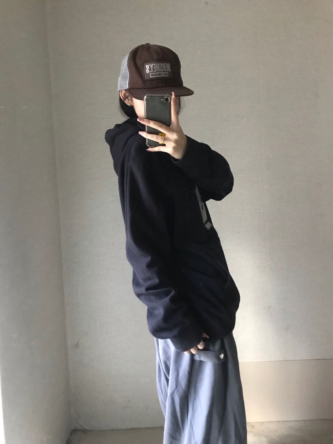 스투시 블랙 빅로고 후드티 상품이미지4