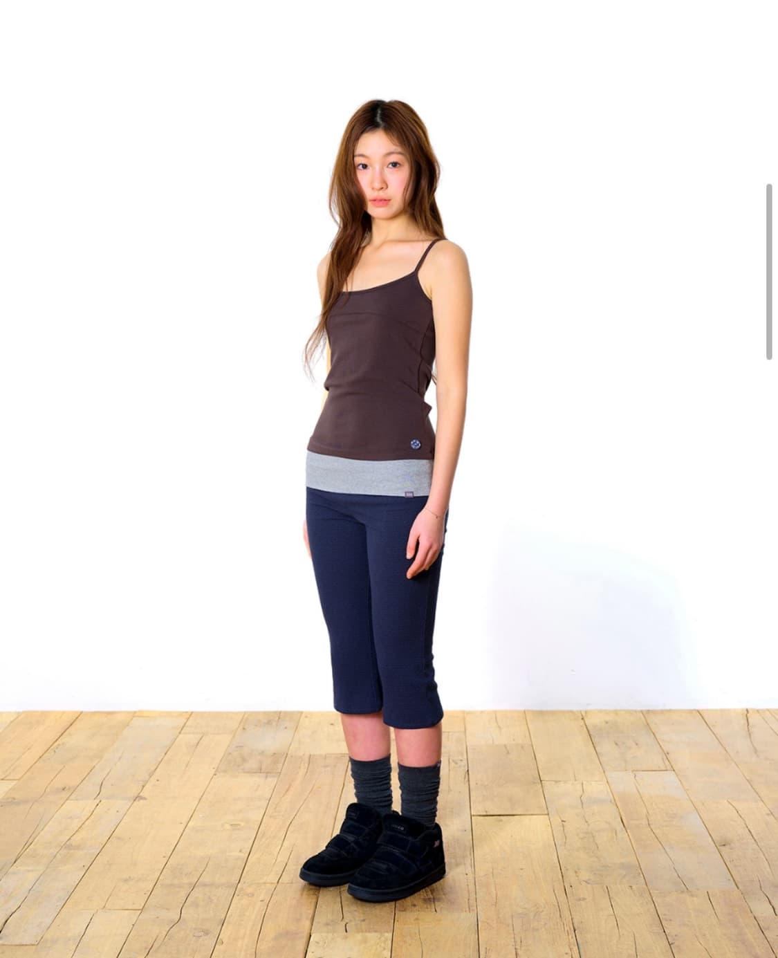 코이세이오 038 (네이비) 와플 폴딩 레깅스 상품이미지1