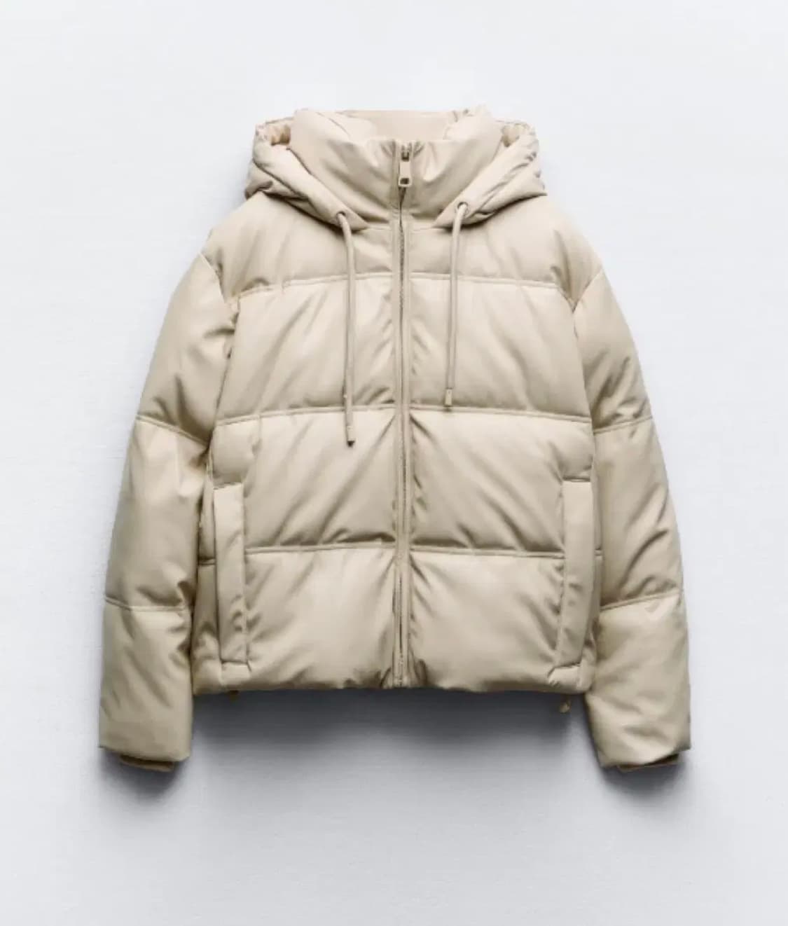 자라 페이크 레더 패딩 3046/202 상품이미지5